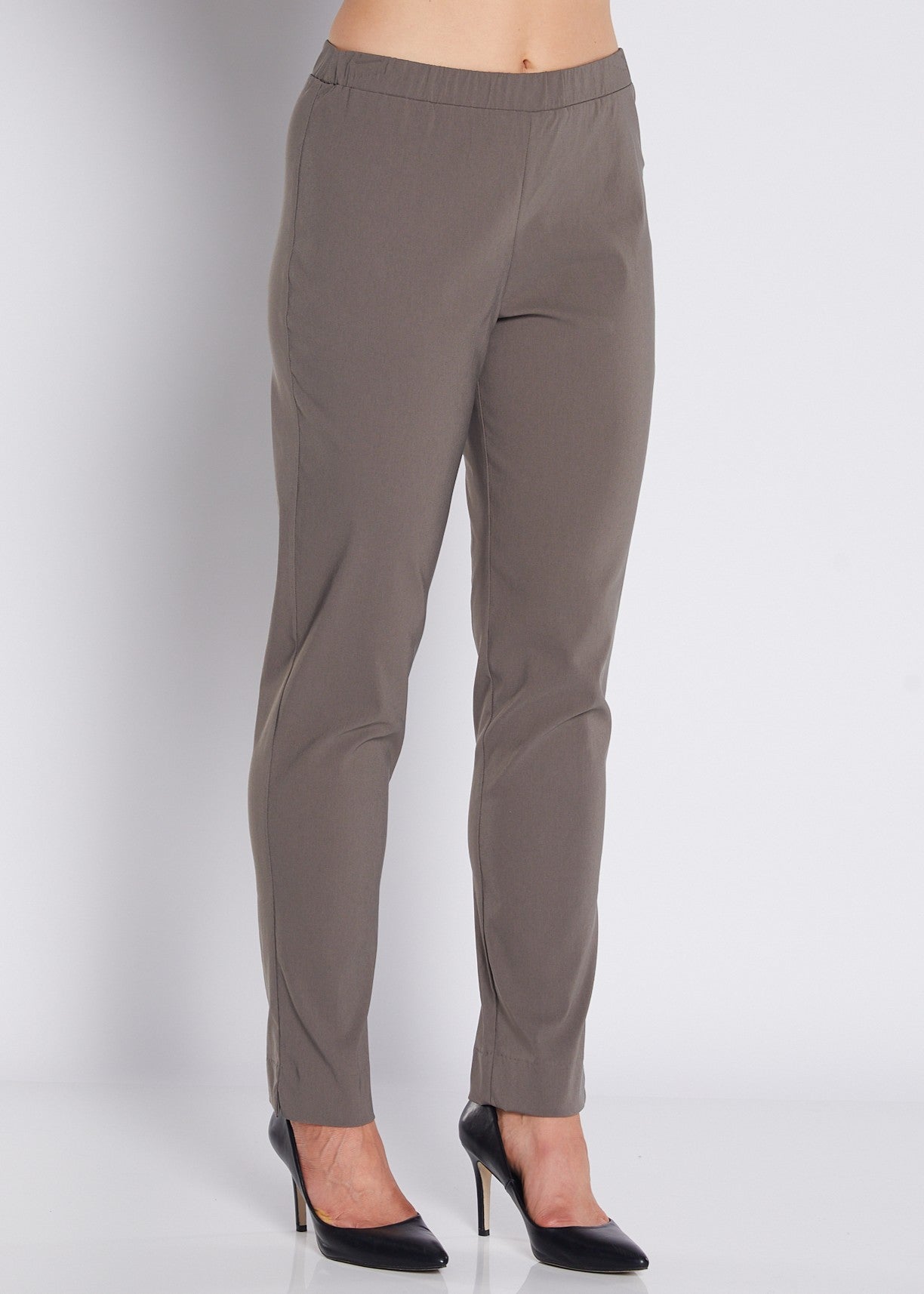 Narrow Heritage Bengaline miracle stretch slim pants in bark neutral