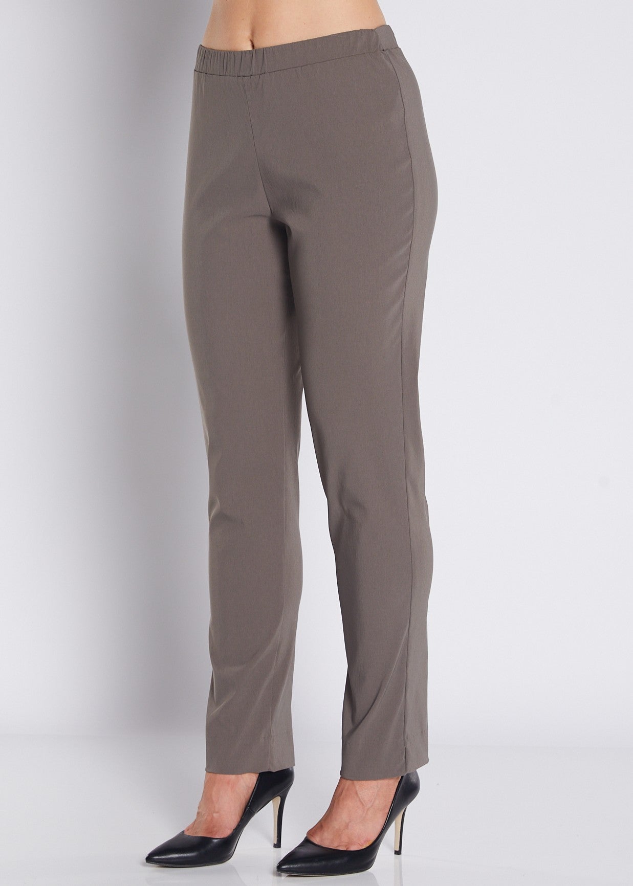 Narrow Heritage Bengaline miracle stretch slim pants in bark neutral