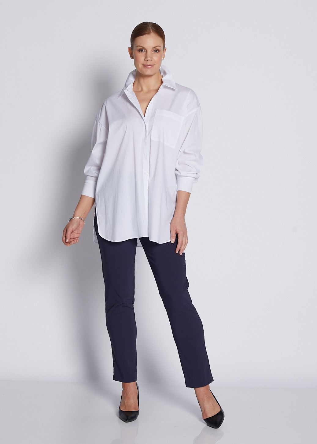 Narrow Heritage Bengaline miracle stretch slim pants in French navy