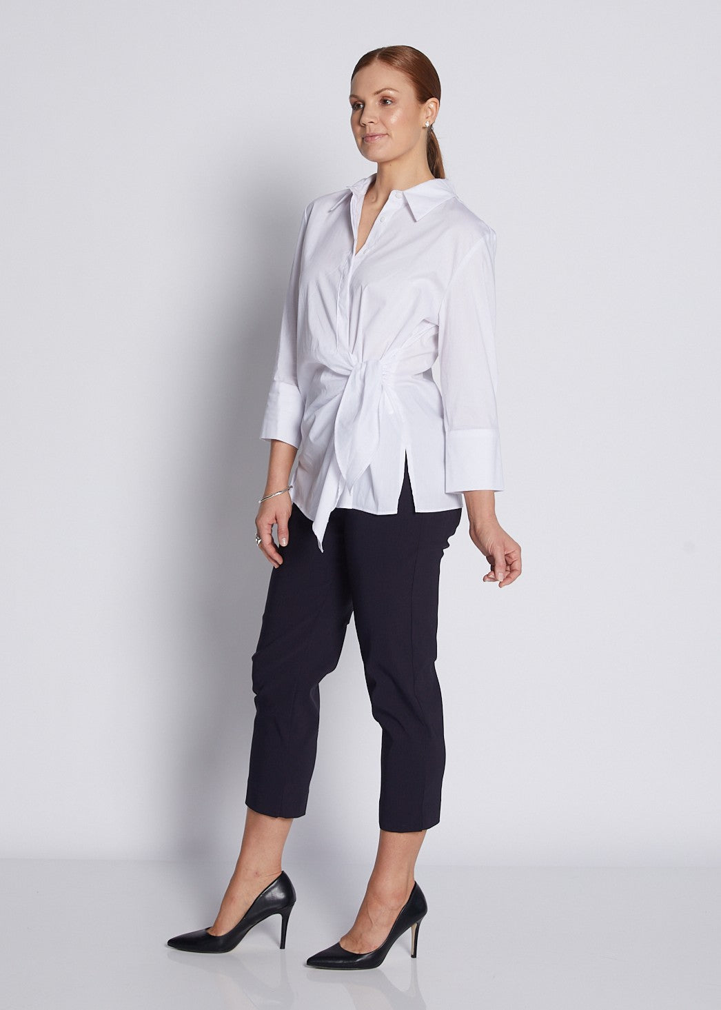 Wow Heritage Bengaline miracle stretch 7/8 straight pants in navy