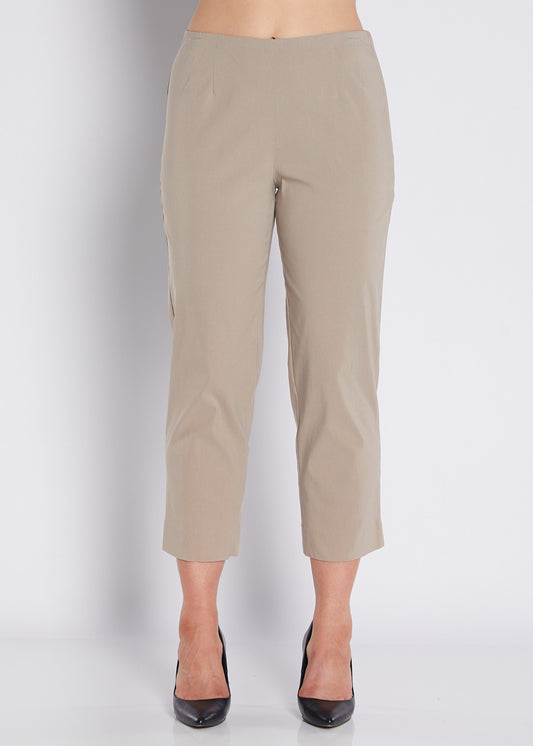 Wow Heritage Bengaline miracle stretch 7/8 straight pants in raffia