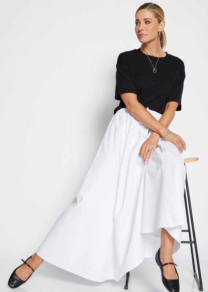 Spencer viscose jersey tee in Black