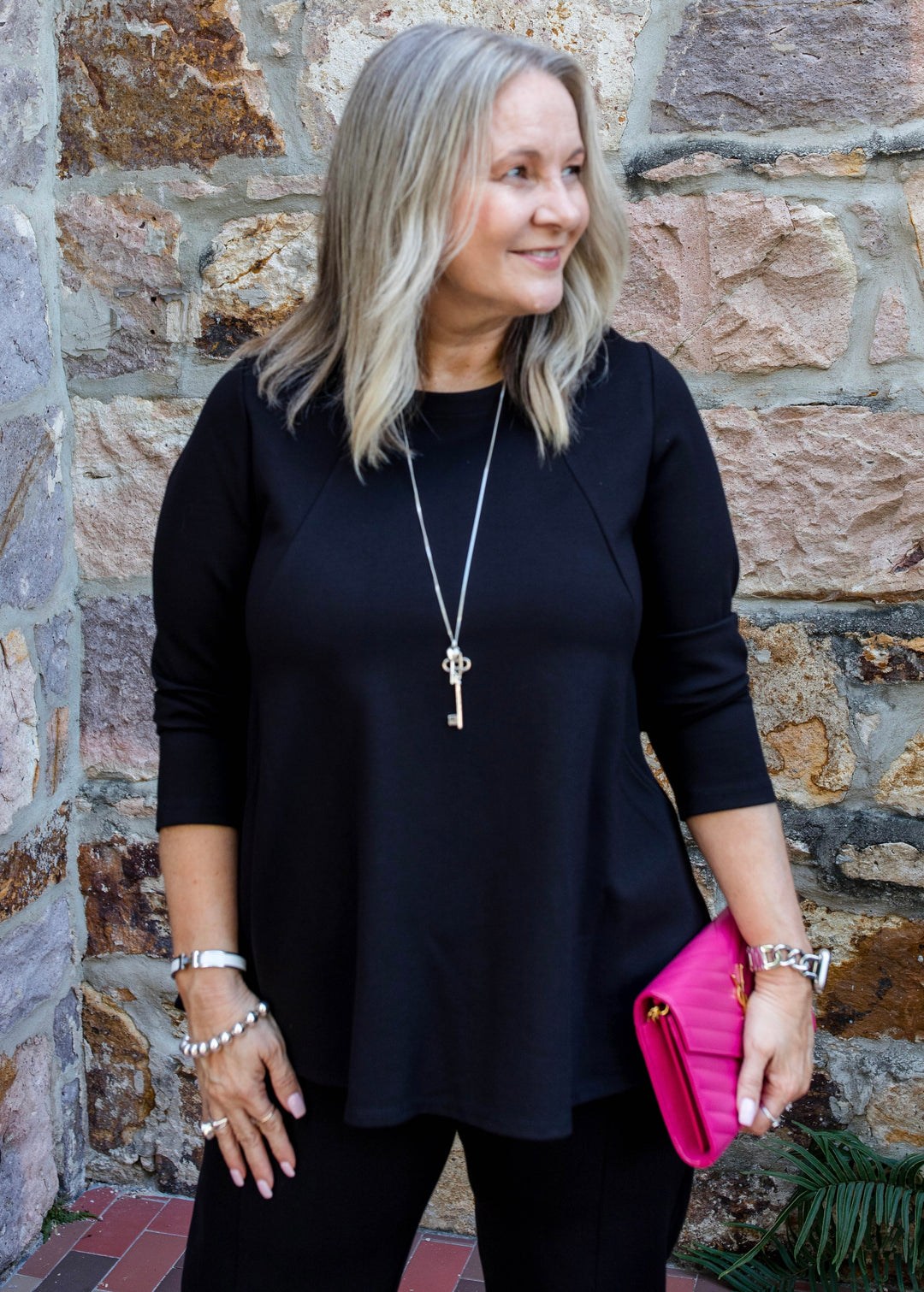 Redleigh Ponte Tunic in Black