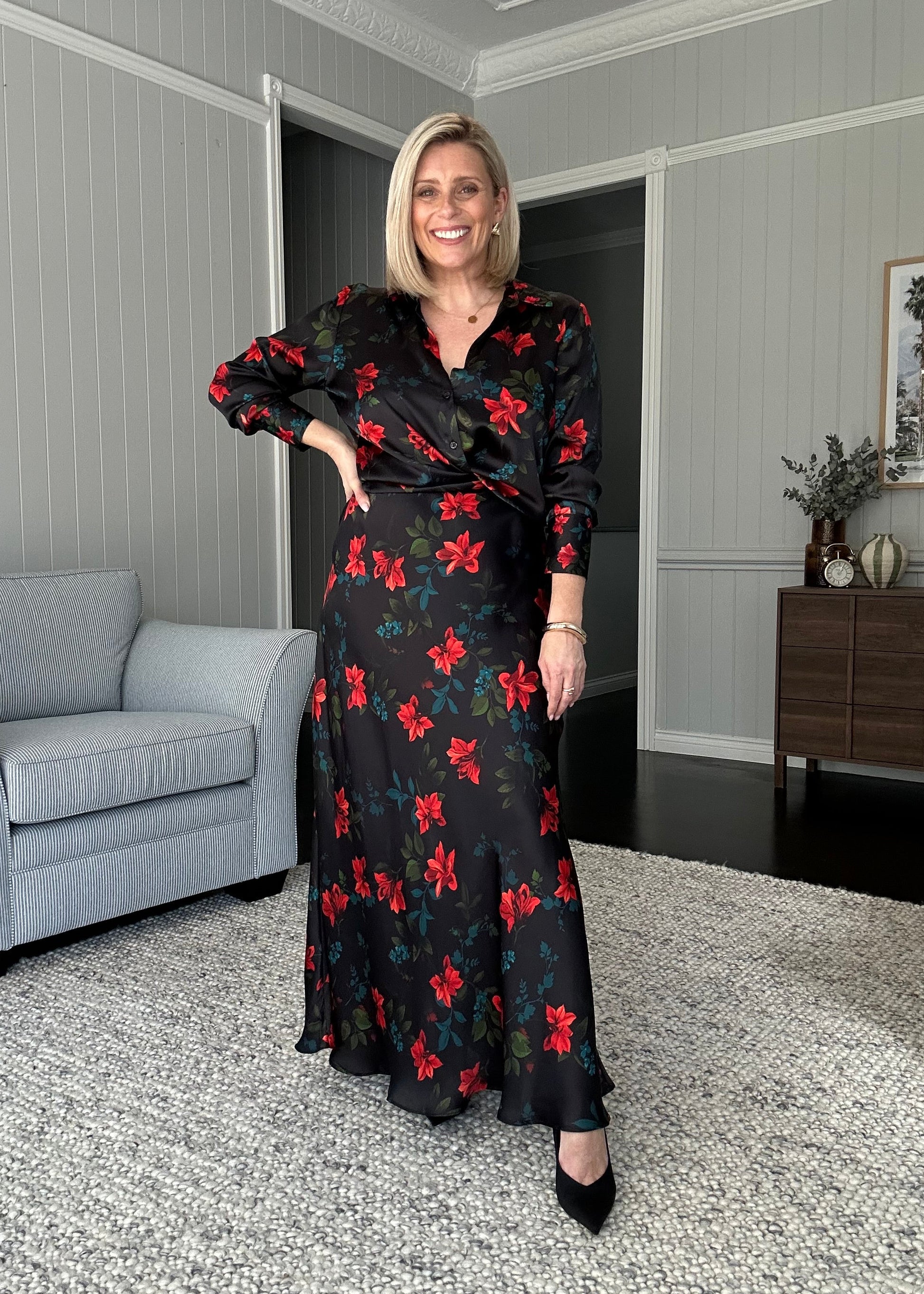 Philosophy Australia x denu collection Cecilia silk shirt