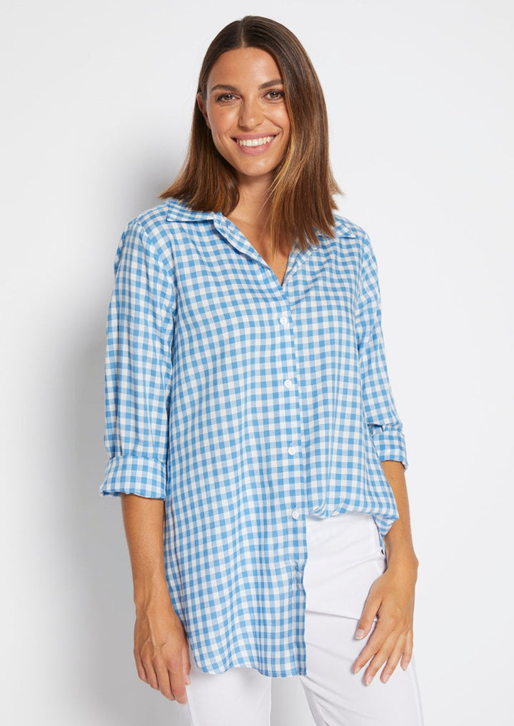 Taylor gingham shirt in Blue