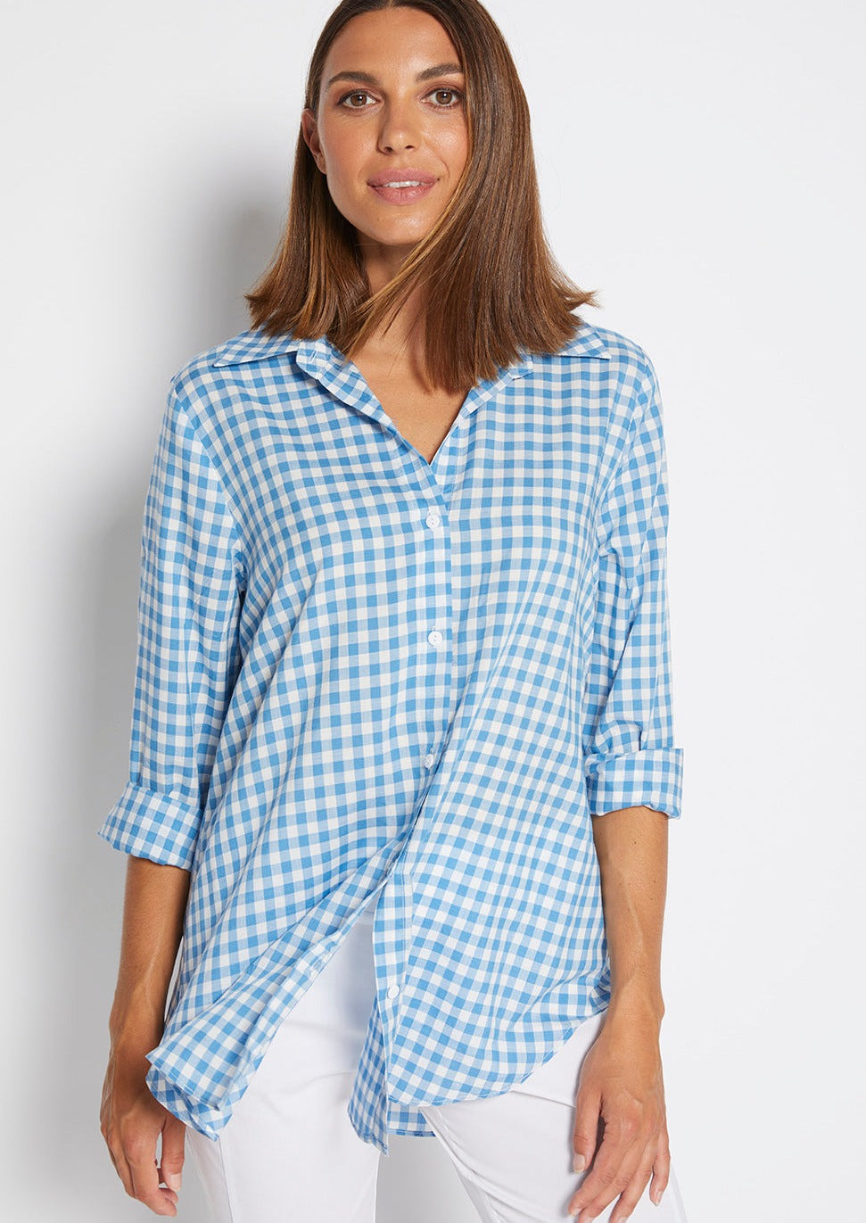Taylor gingham shirt in Blue