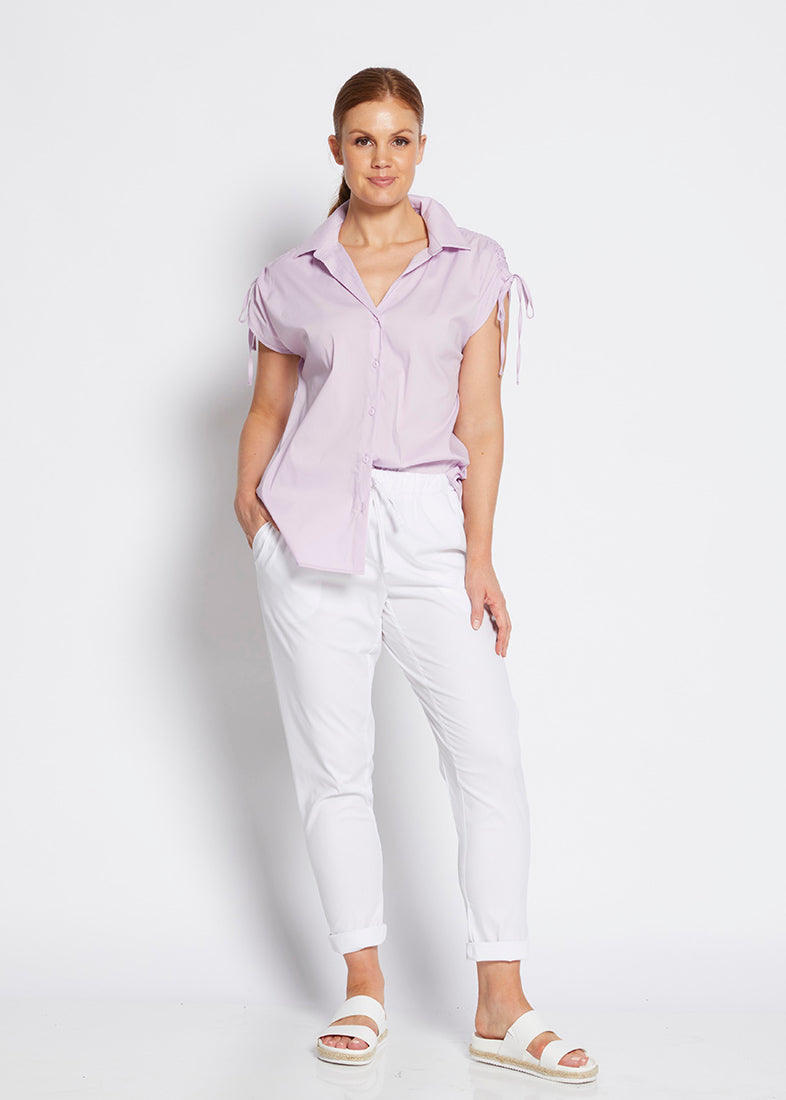 Rocket City stretch cotton pant in white