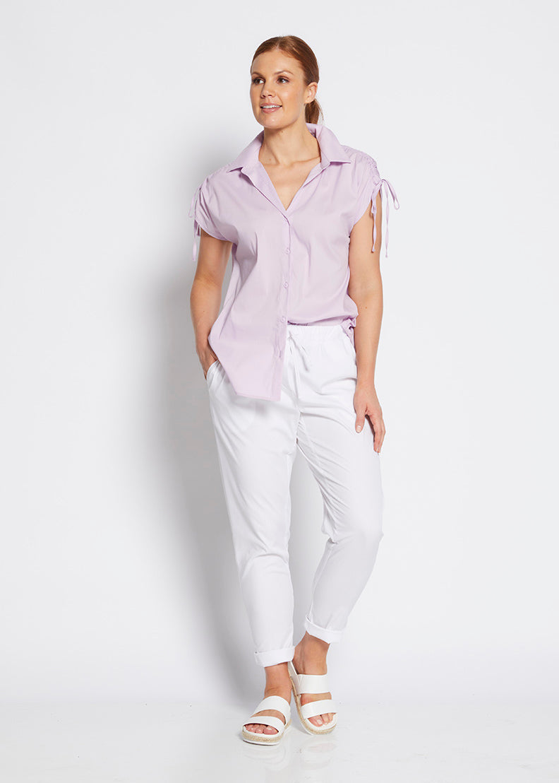 Rocket City stretch cotton pant in white