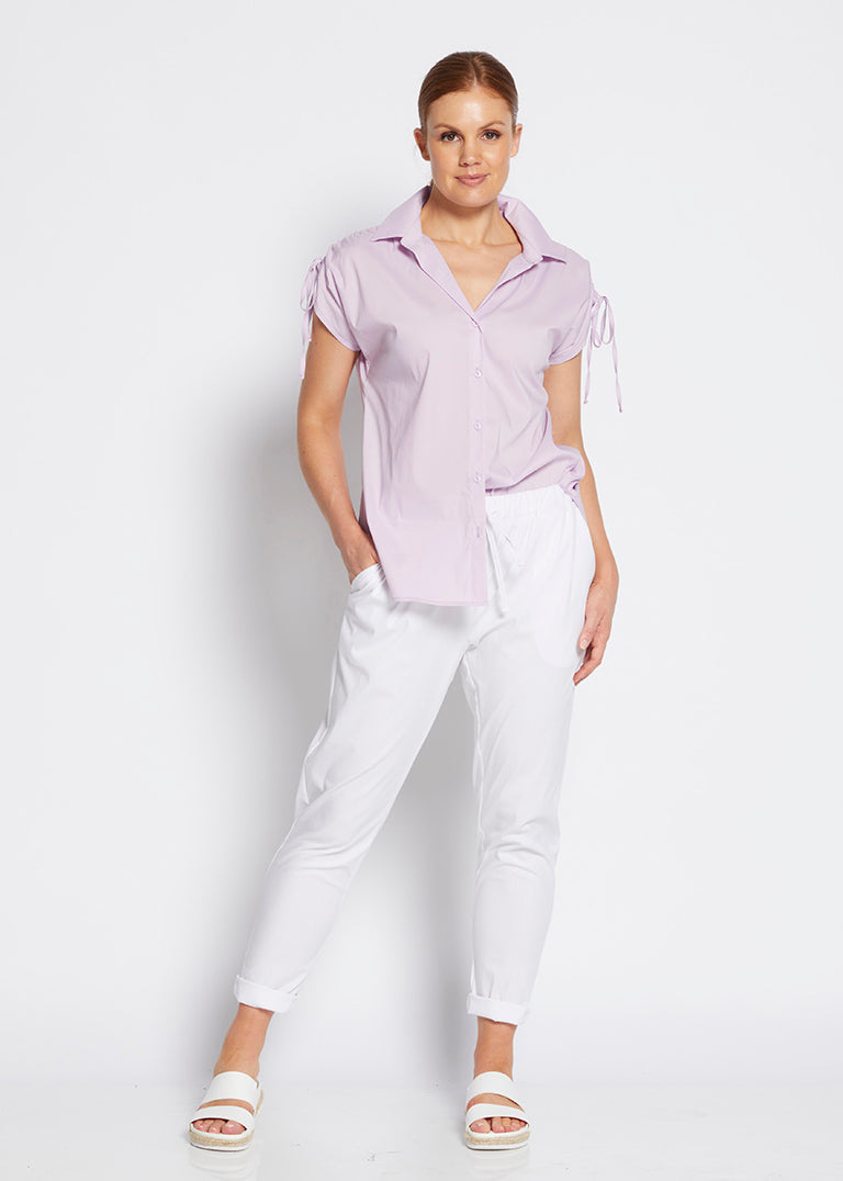Rocket City stretch cotton pant in white