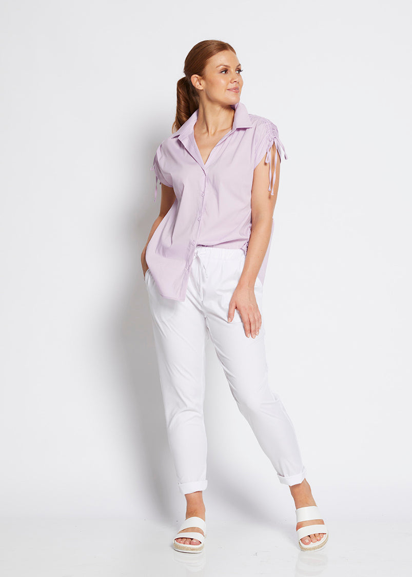 Rocket City stretch cotton pant in white