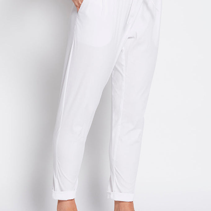 Rocket City stretch cotton pant in white