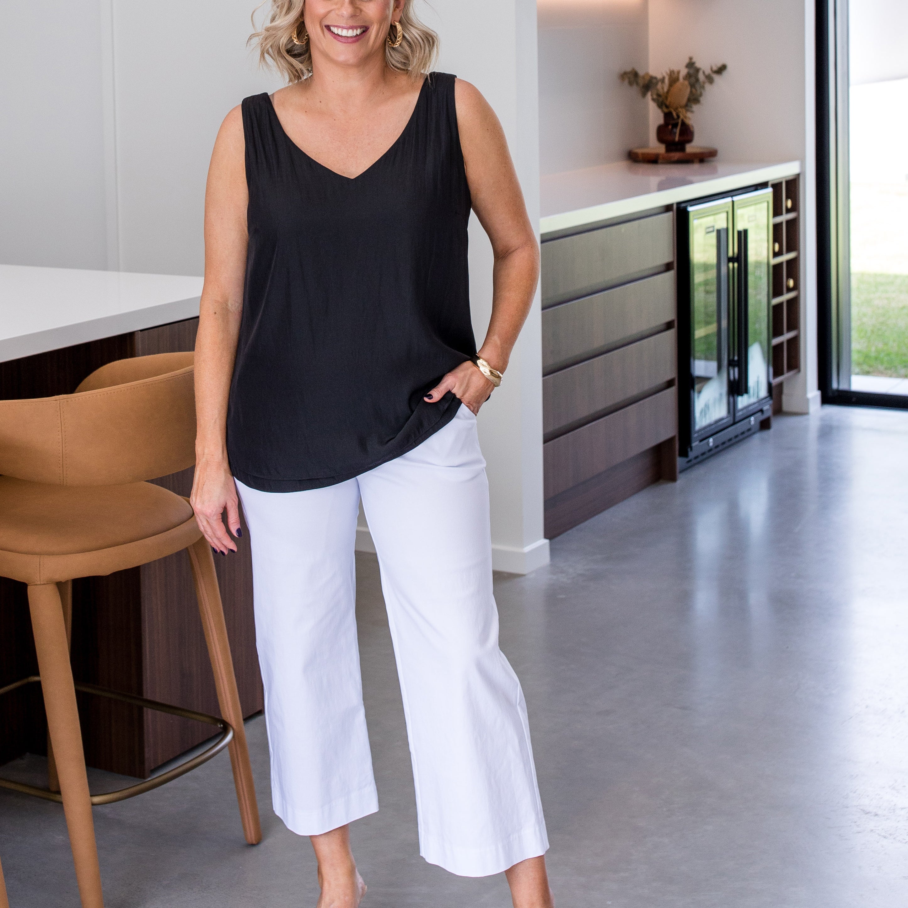 Philosophy Australia Concert bengaline culottes - white, made in Australia