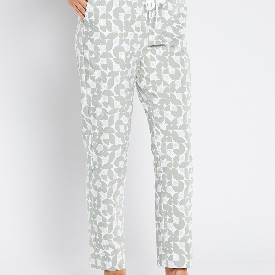 Philosophy Australia Travel printed Bengaline relaxed pant in Deco, sustainable slow fashion made in Australia