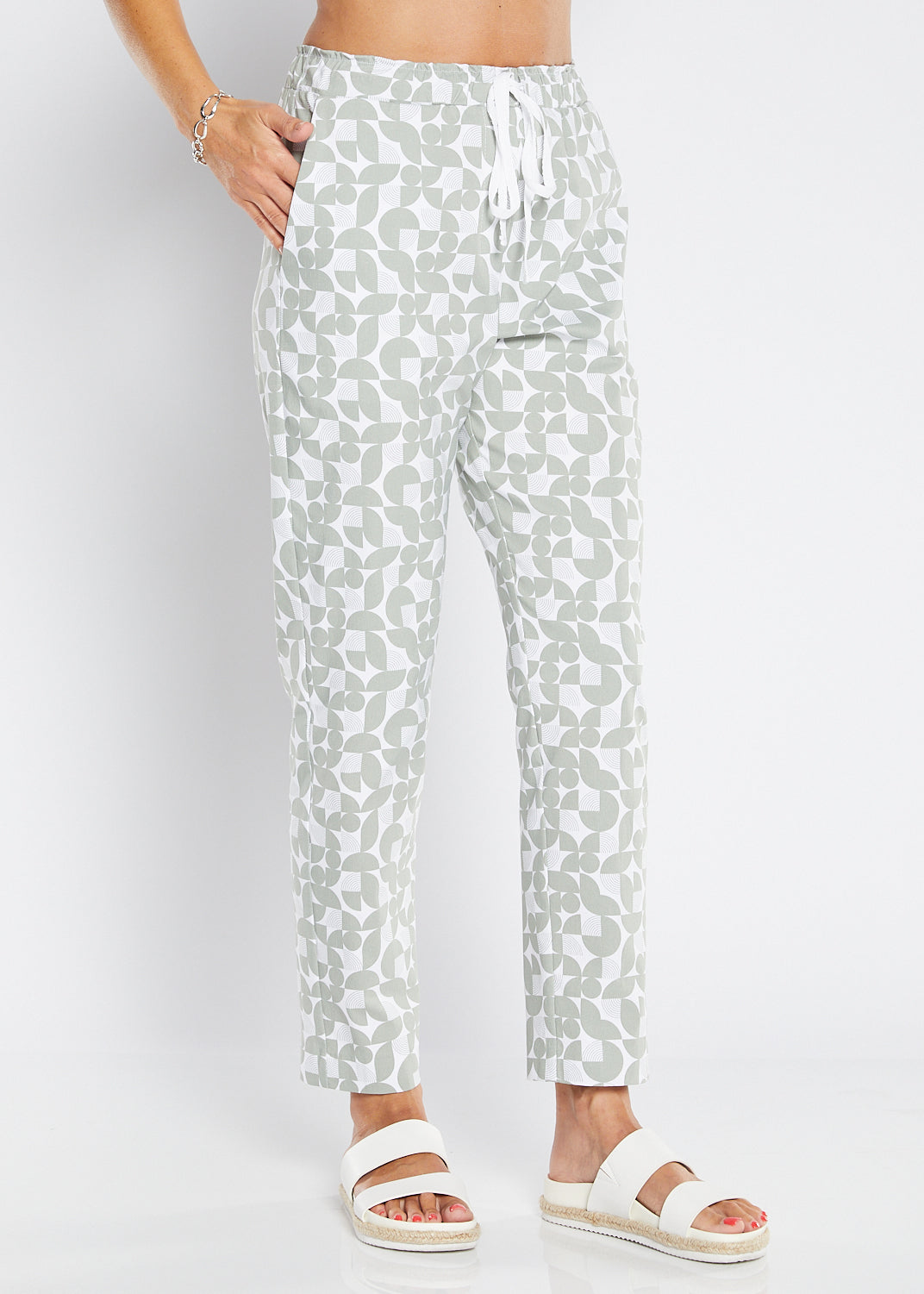 Philosophy Australia Travel printed Bengaline relaxed pant in Deco, sustainable slow fashion made in Australia