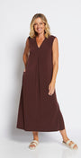 Philosophy Australia Divine jersey V neck maxi dress - black, made in Australia