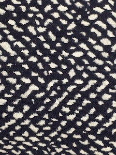 Navy Jacquard Stretch Straight Pant