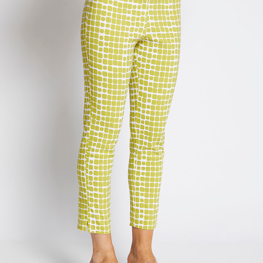Philosophy Australia Easy printed bengaline 7/8 pants - Stark Citrus, made in Australia