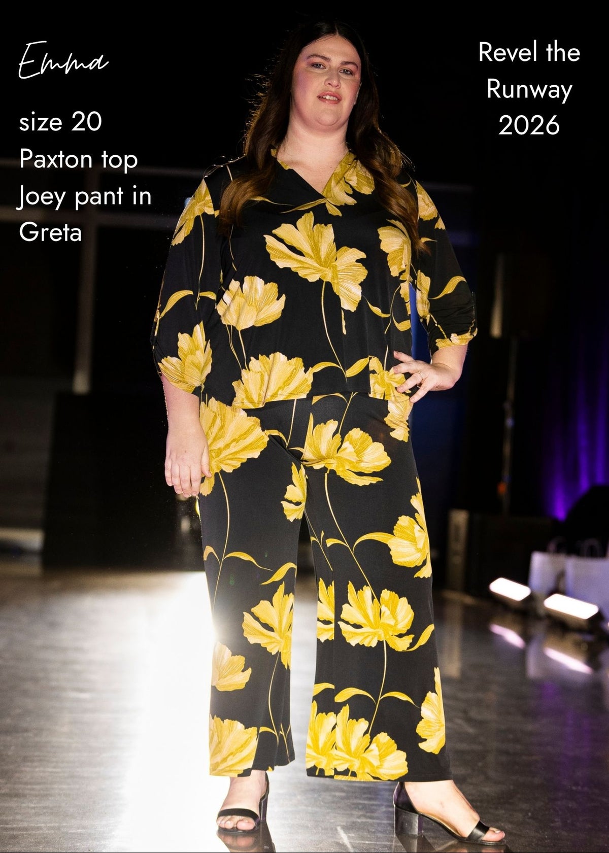 Jersey Wide Leg Pant in Gold Black Print