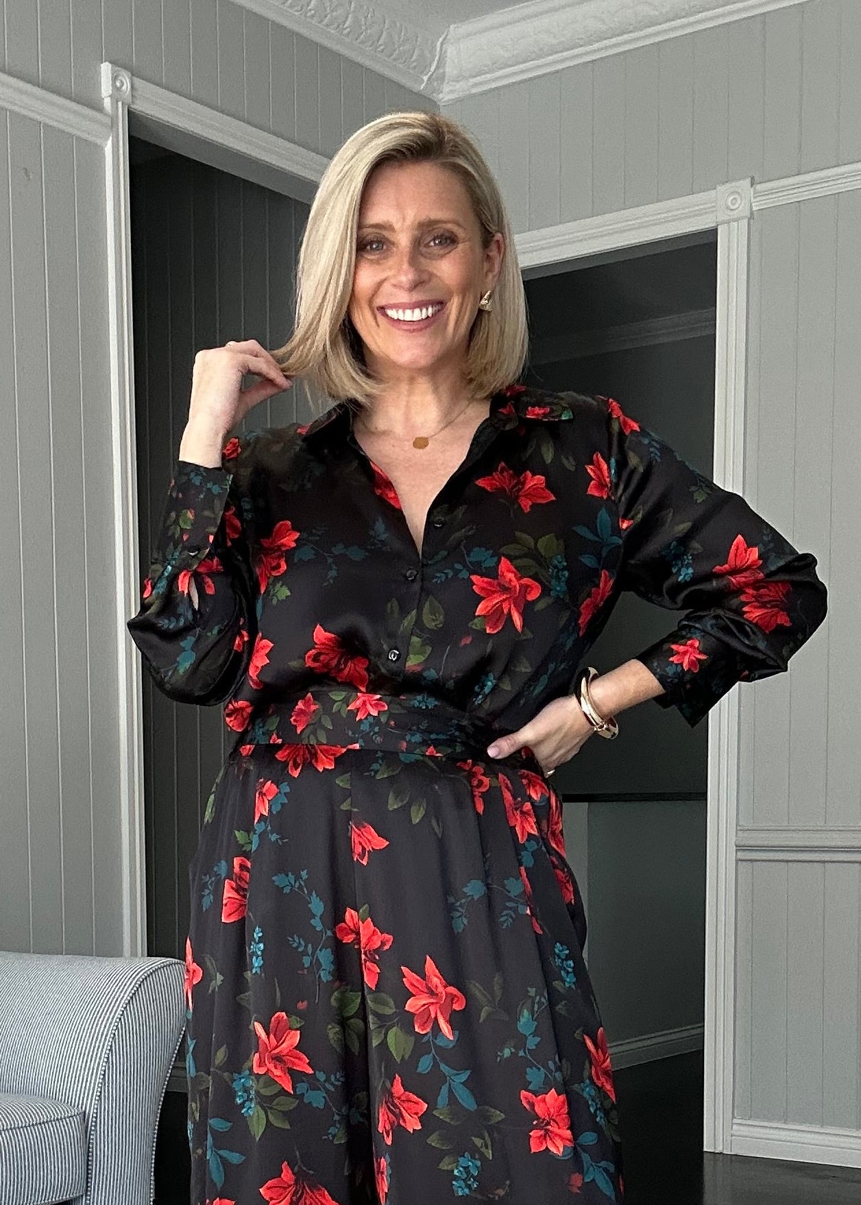 Philosophy Australia x denu collection Cecilia silk shirt