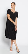 Philosophy Australia Fizz Foundation slinky jersey T shirt midi dress in black, made in Australia