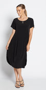 Philosophy Australia Fizz Foundation slinky jersey T shirt midi dress in black, made in Australia