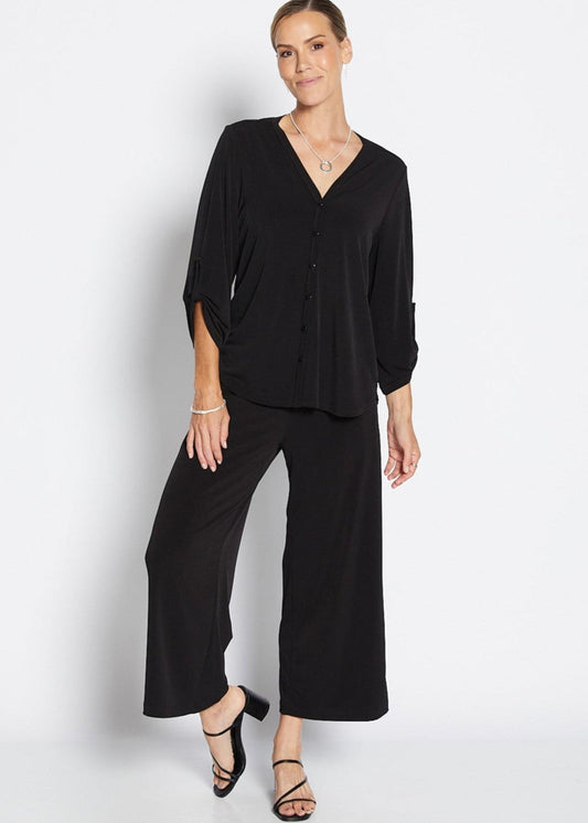 Lundie Foundation slinky jersey culotte in black