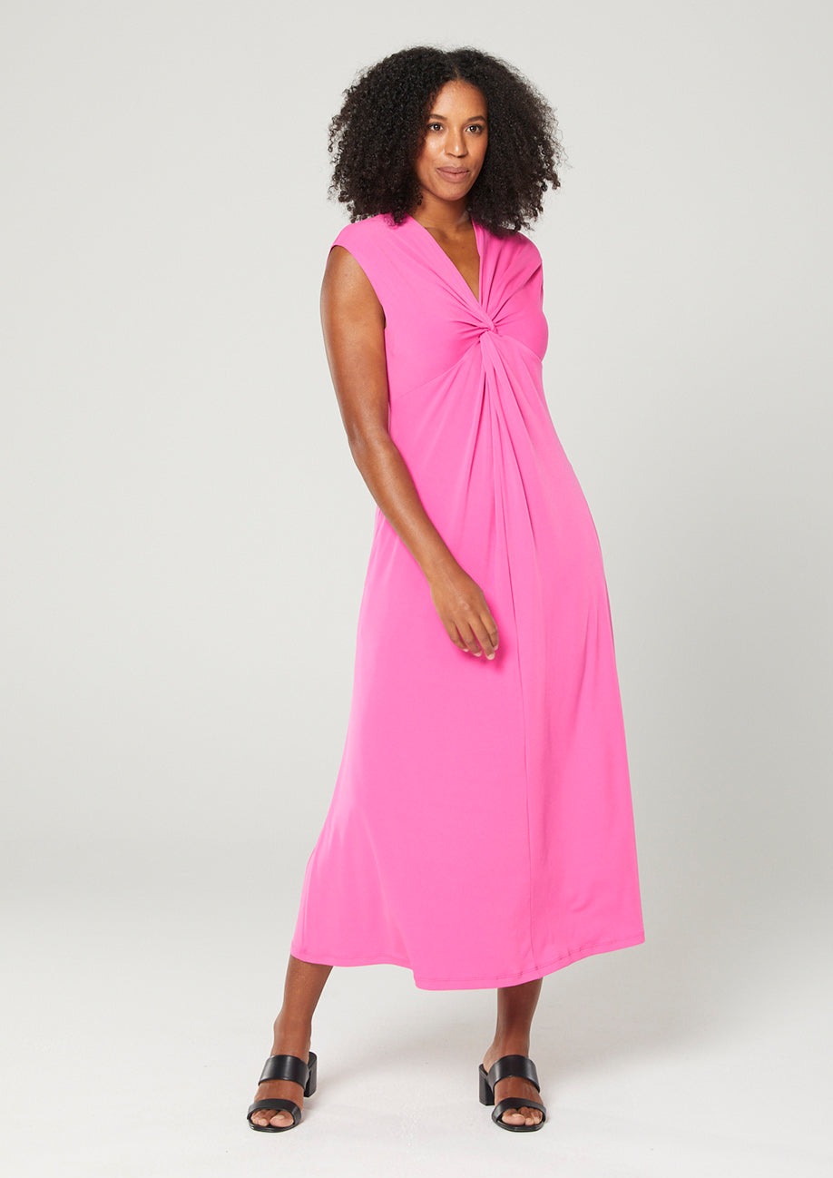 Zala twist Dress in Pink