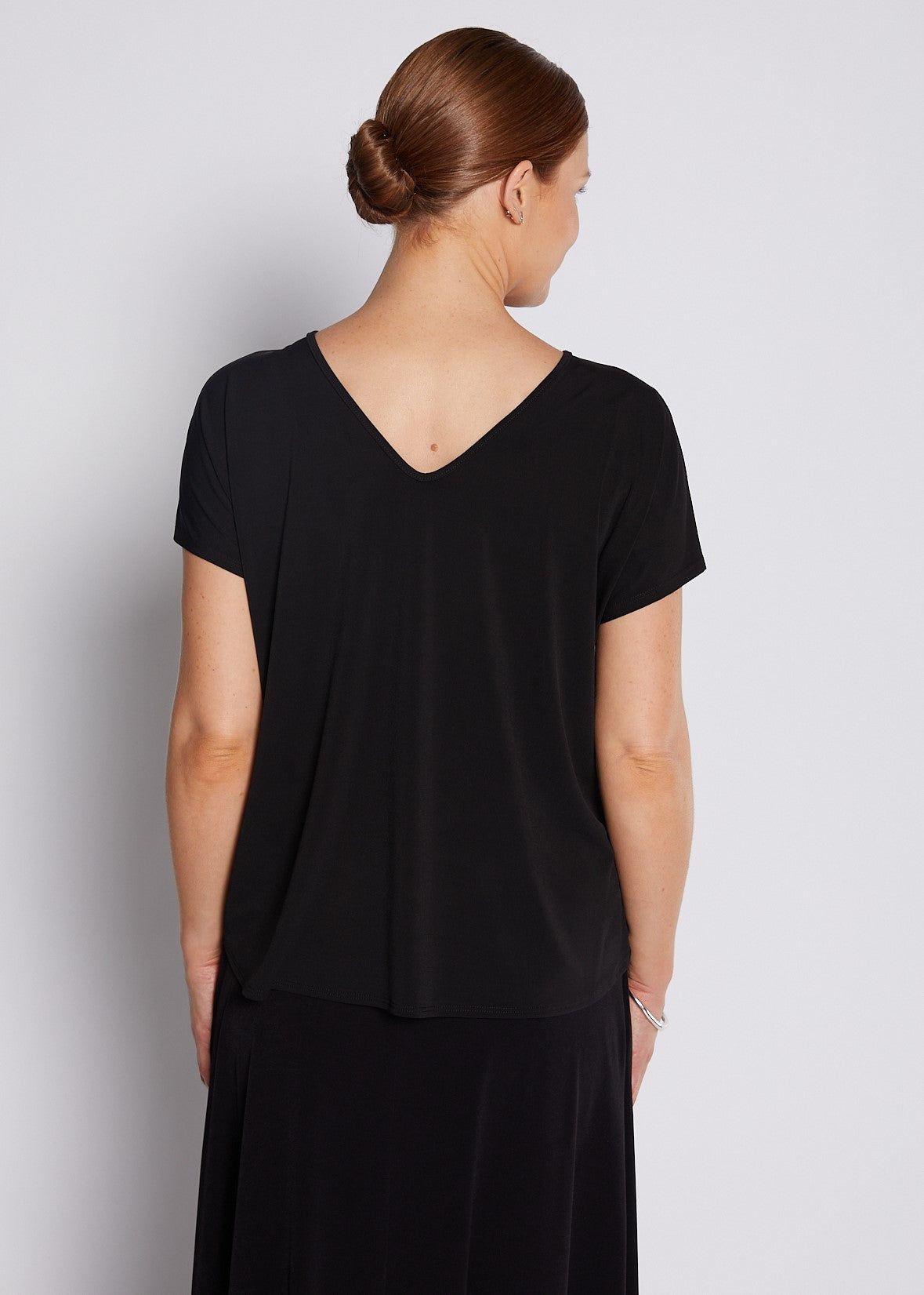 Jersey Reversible Tee Top in Black