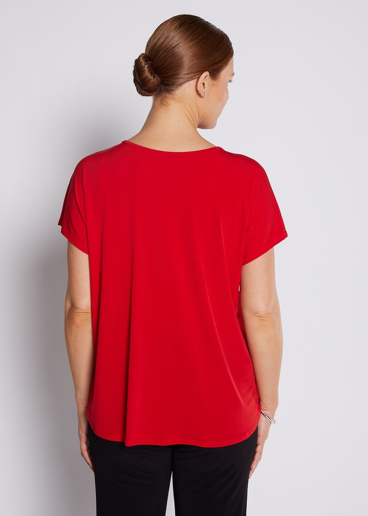 Jersey Reversible Tee Top in Red