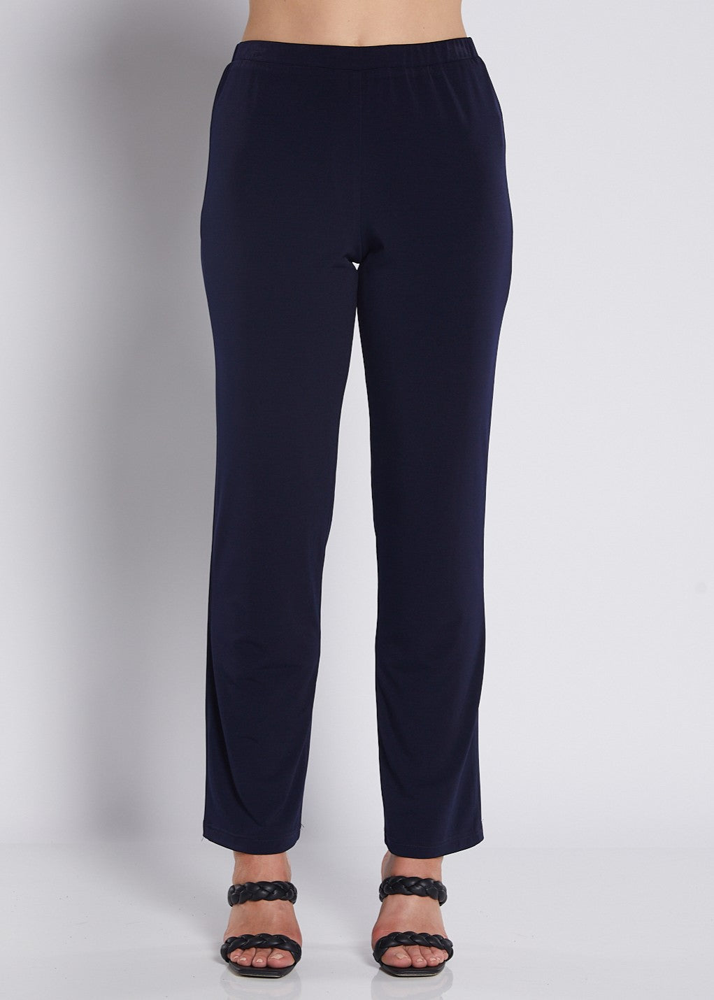 Jersey Straight Pant in Navy