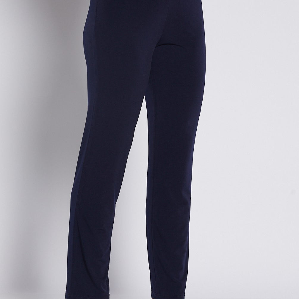 Jersey Straight Pant in Navy
