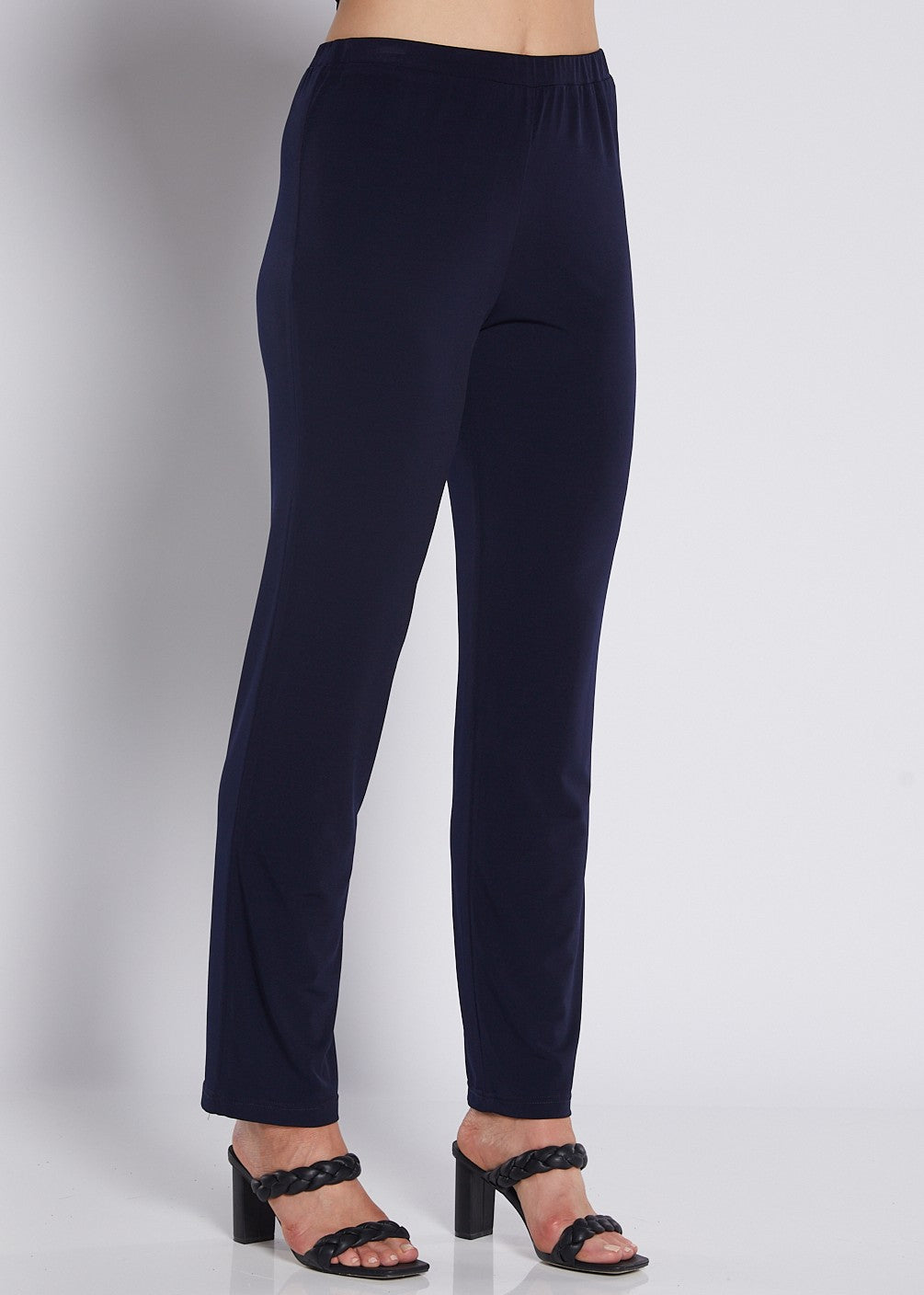 Jersey Straight Pant in Navy