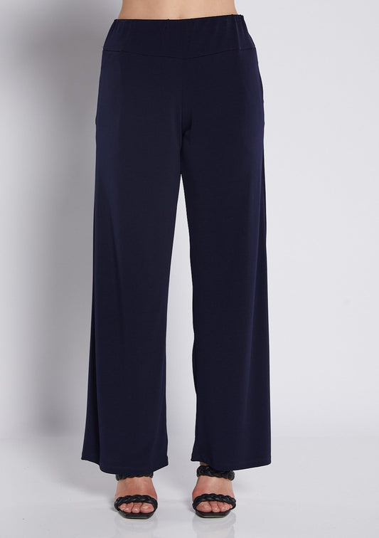 Paltrow Foundation slinky jersey wide leg pant in navy