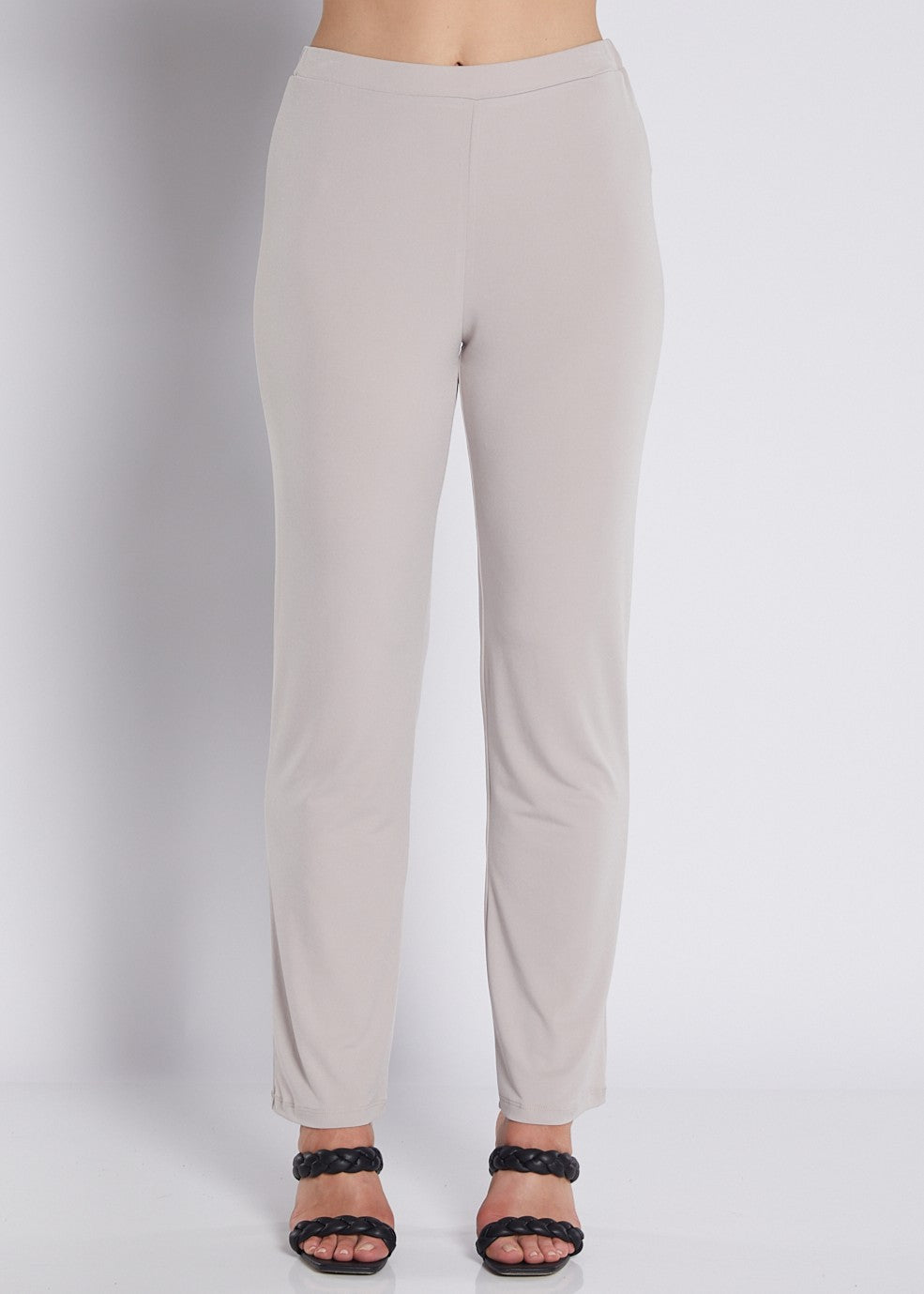 Jersey Straight Pant in Neutral Champagne