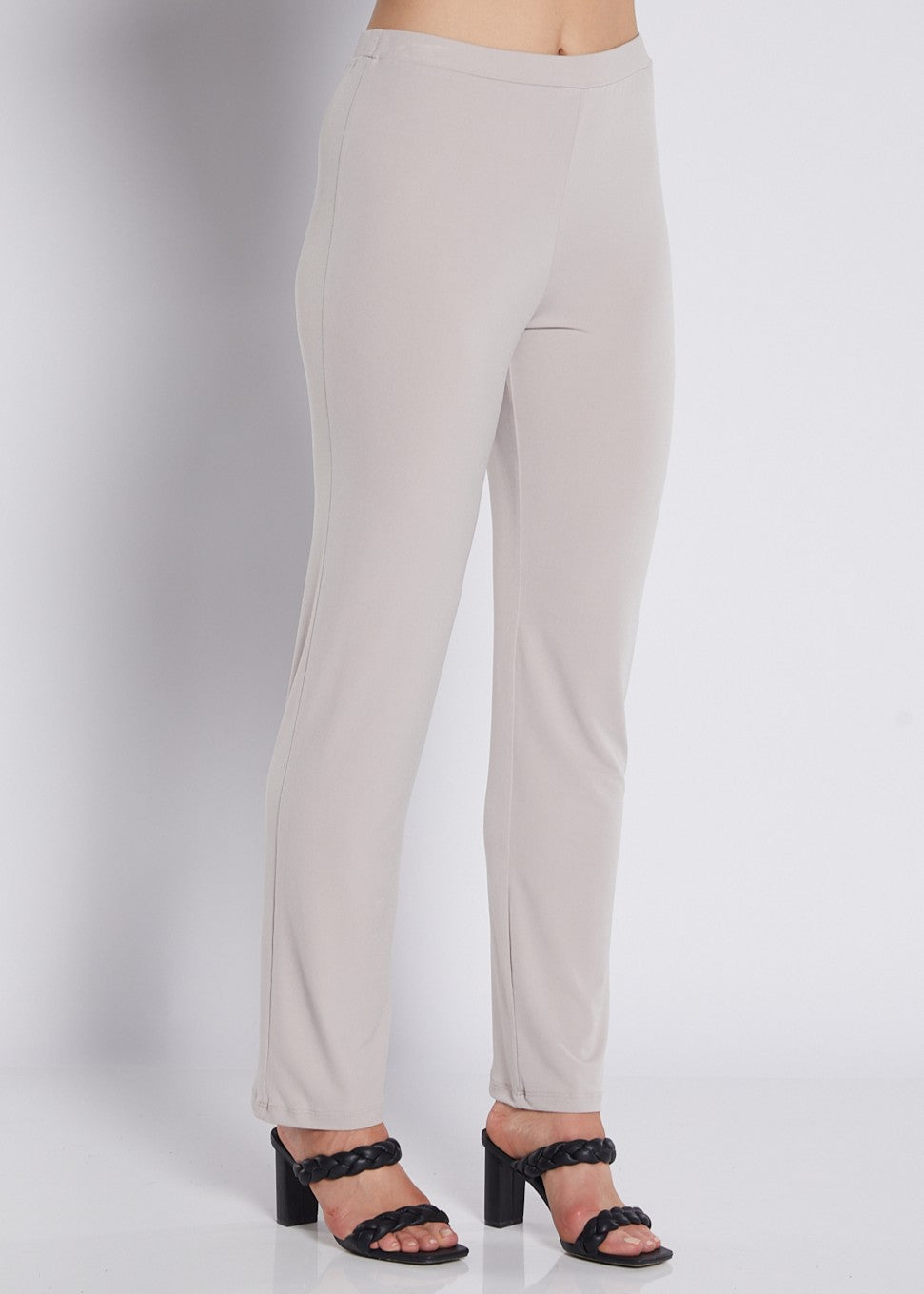 Jersey Straight Pant in Neutral Champagne