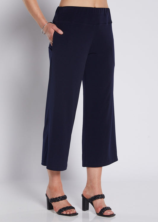 Lundie Foundation slinky jersey culotte in navy