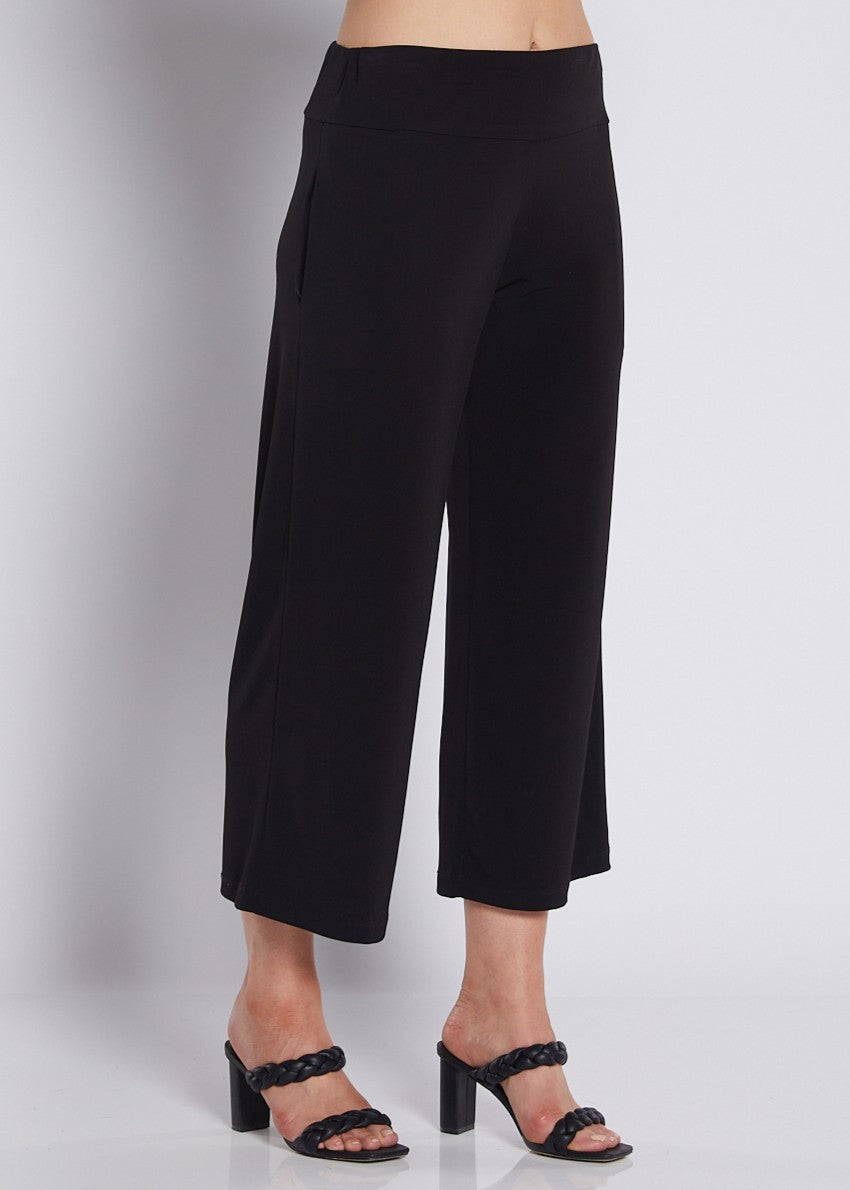 Jersey Culottes with Pockets in Black