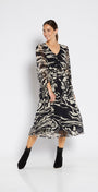 Philosophy Australia Francesca Chiffon Dress in Folklore print, made in Australia