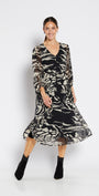 Philosophy Australia Francesca Chiffon Dress in Folklore print, made in Australia