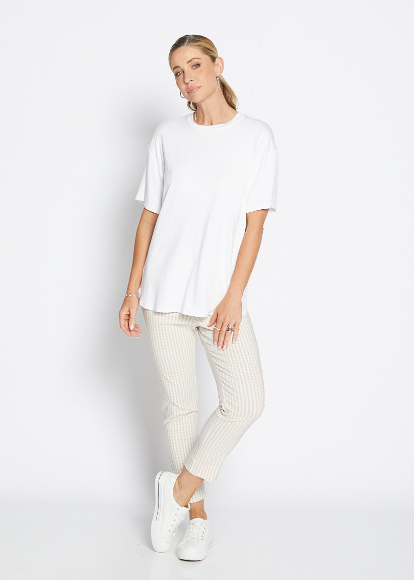 Spencer Wonderland viscose jersey tee in vanilla