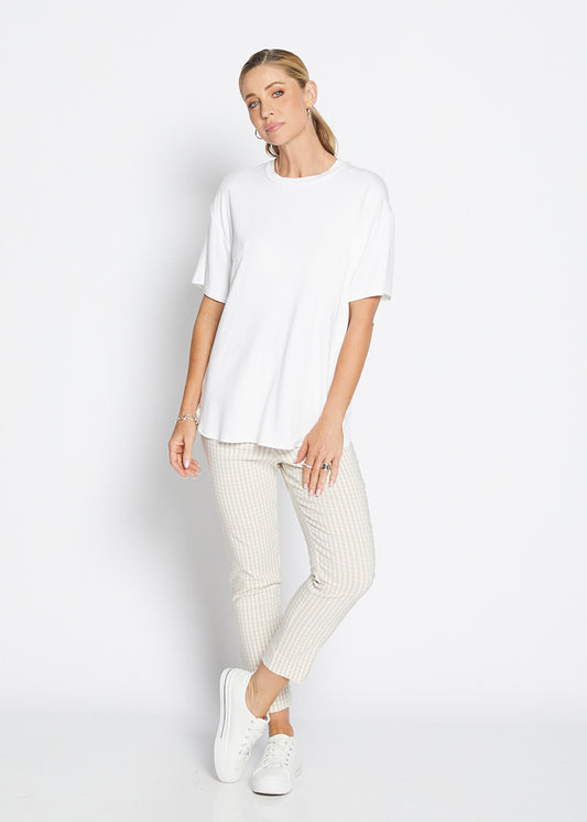 Spencer Wonderland viscose jersey tee in vanilla