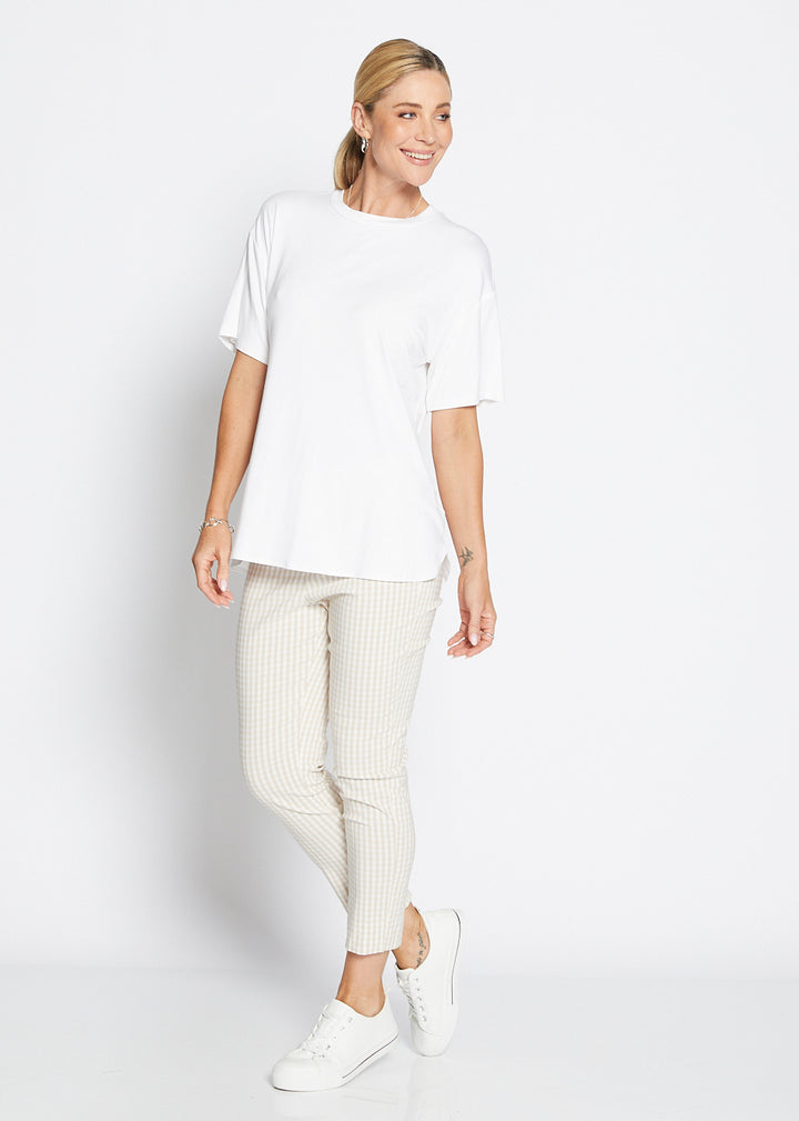 Spencer Wonderland viscose jersey tee in vanilla