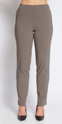 Gem Miracle Bengaline women's full-length straight-cut pants in bark neutral.