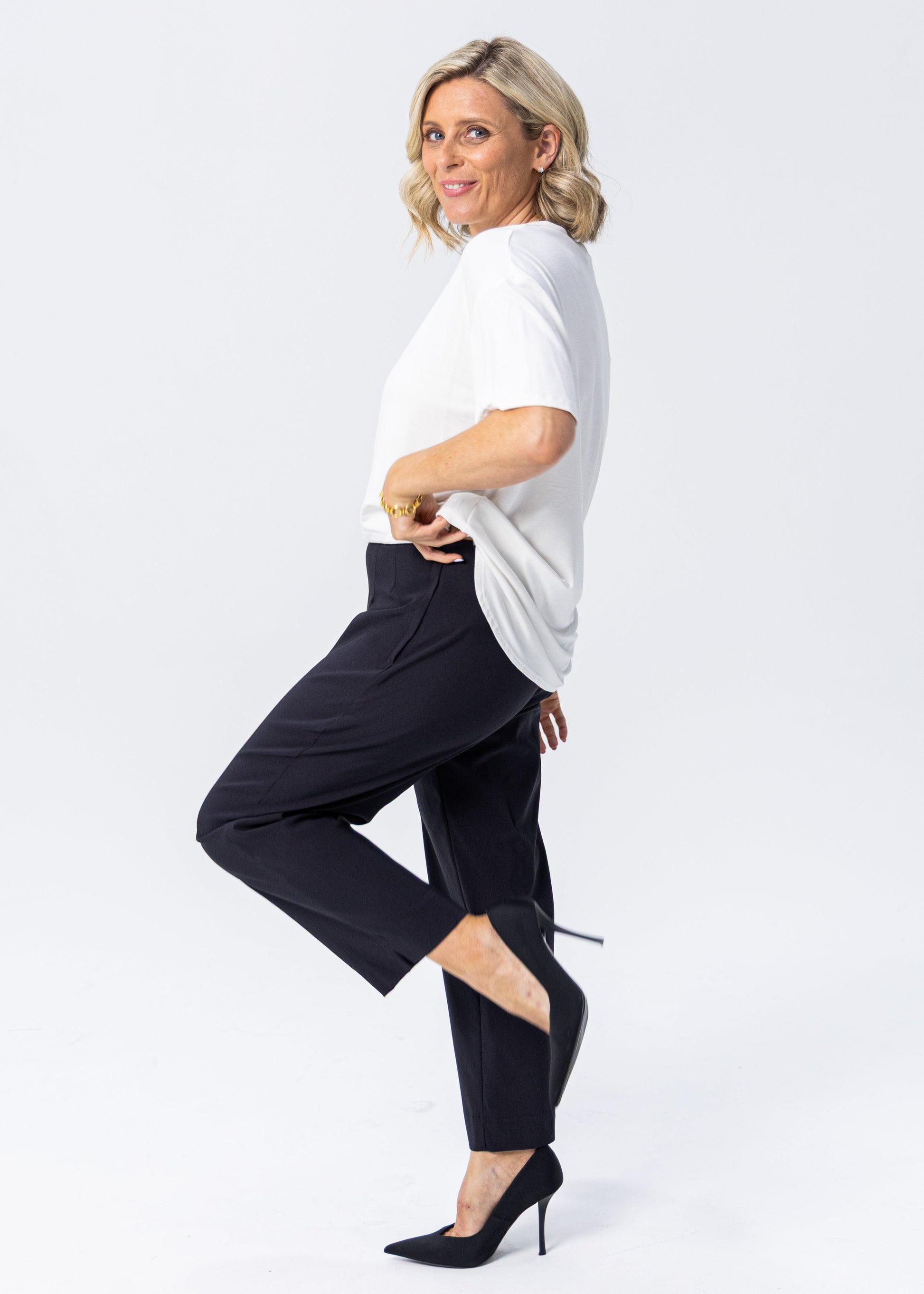 Spencer Wonderland viscose jersey tee in vanilla