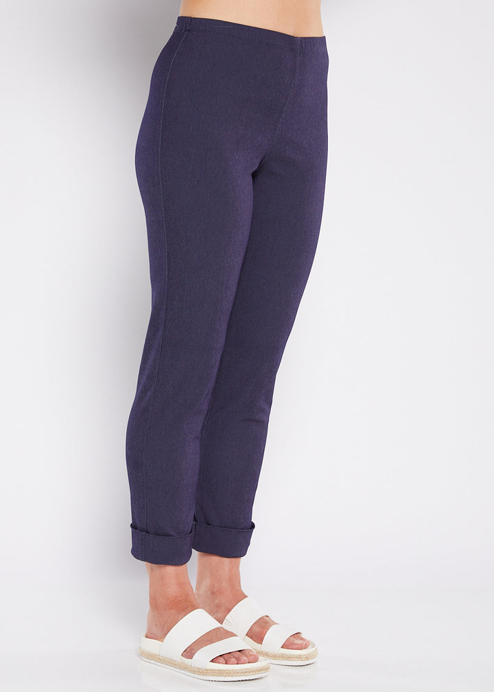 Switch super stretch Bengaline 7/8 cuff slim pant in Indigo