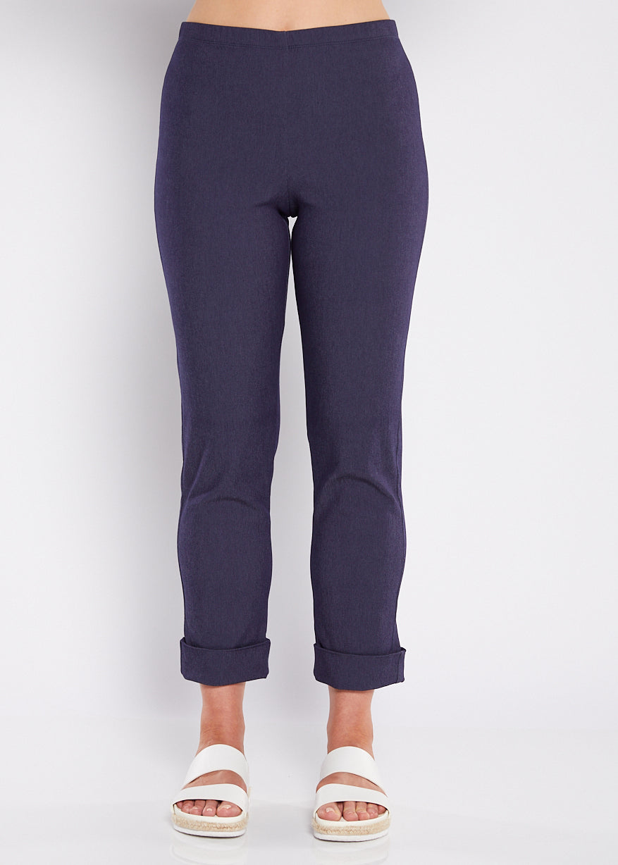 Switch super stretch Bengaline 7/8 cuff slim pant in Indigo