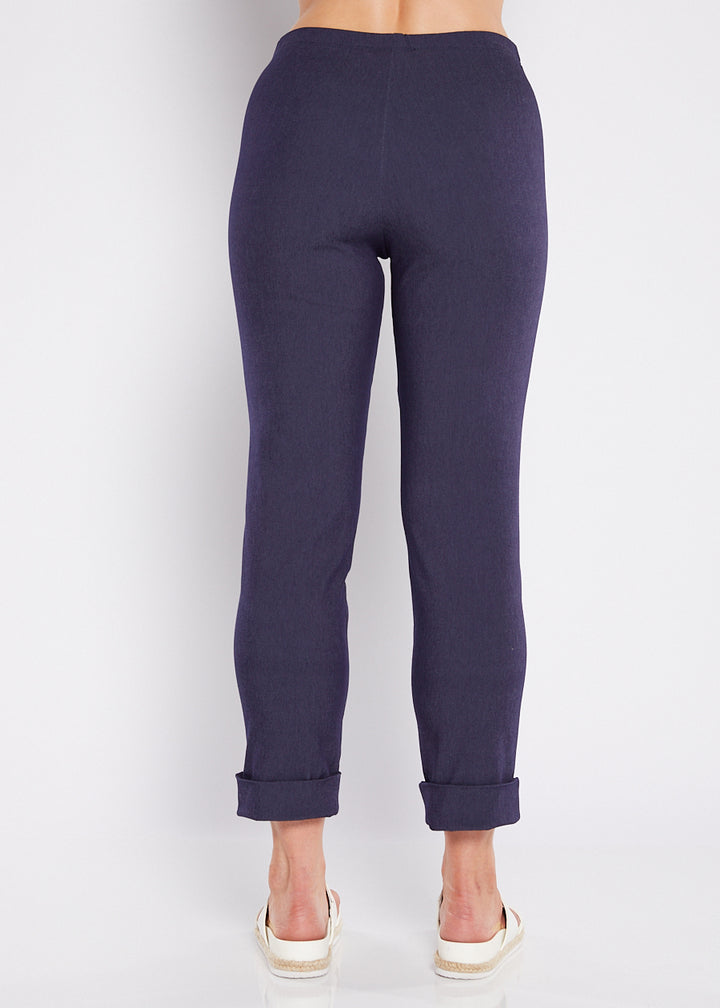 Switch super stretch Bengaline 7/8 cuff slim pant in Indigo