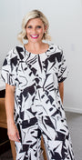 Philosophy Australia Jessica Linen Top in Black Jungle Print