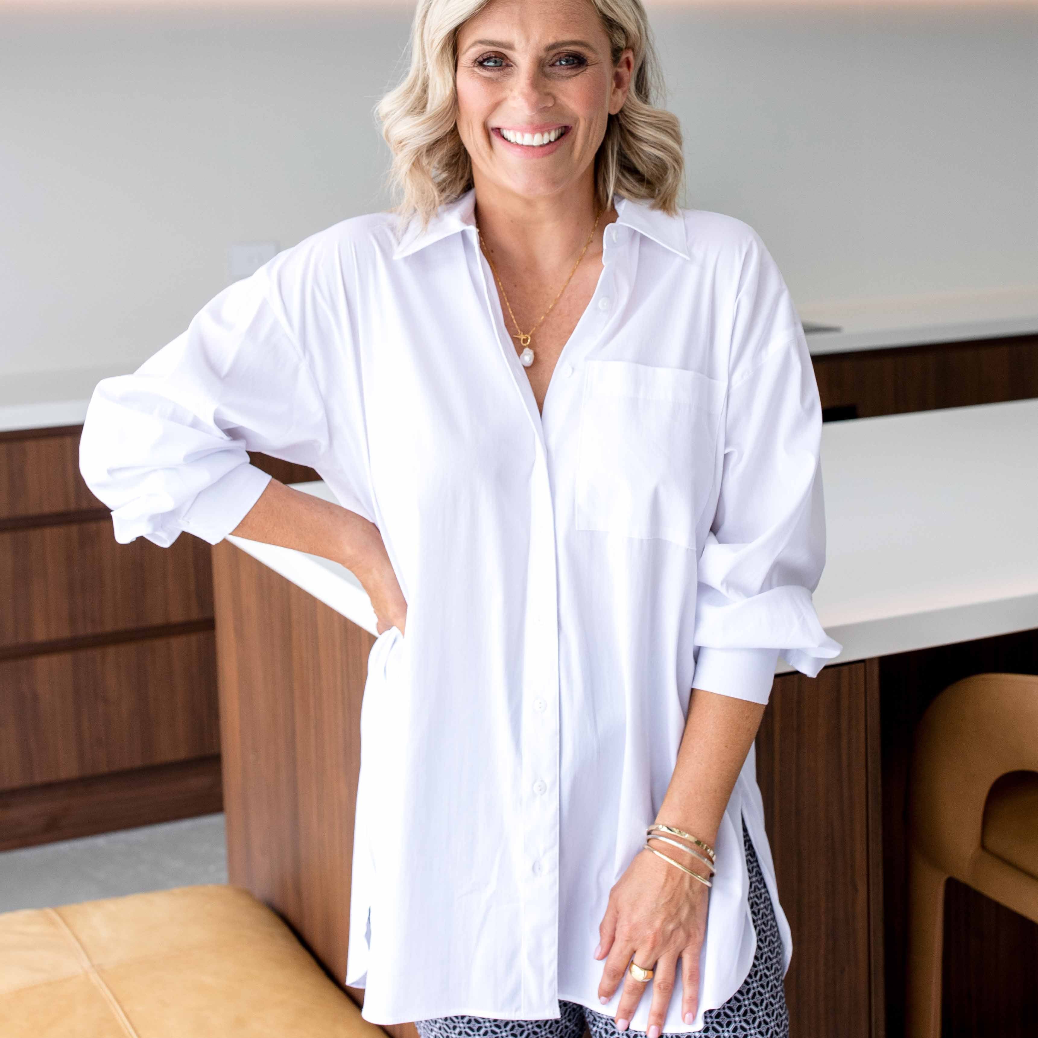 Philosophy Australia Jojo City Shirt in White, made in Australia