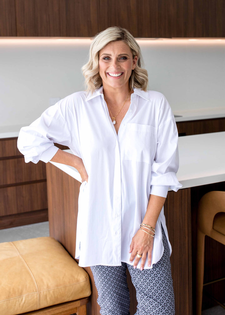 Philosophy Australia Jojo City Shirt in White, made in Australia